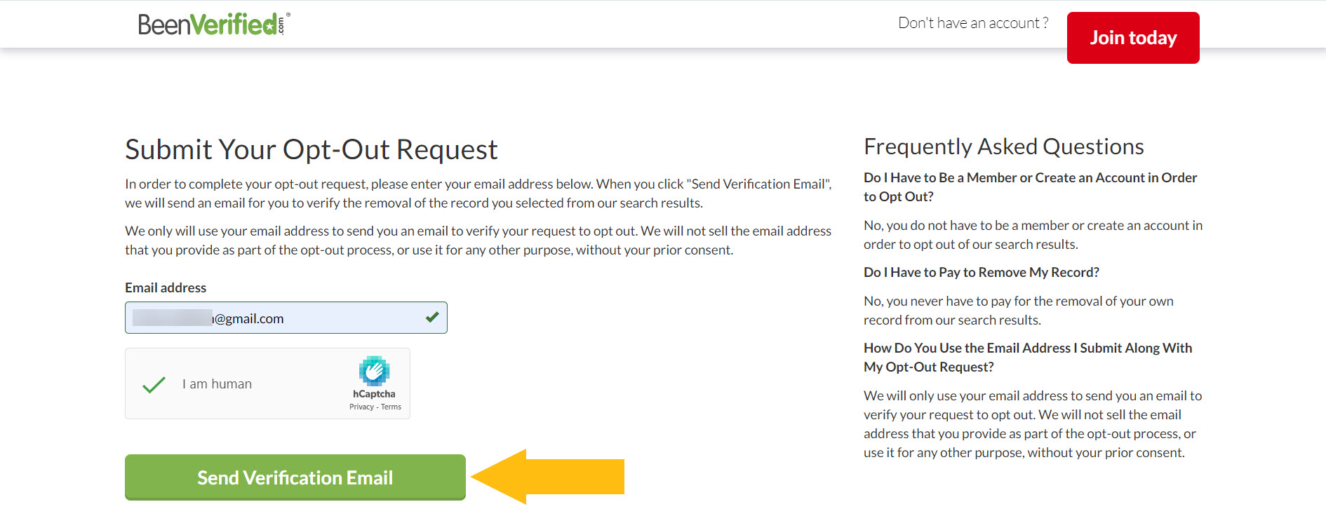 submit opt-out requests