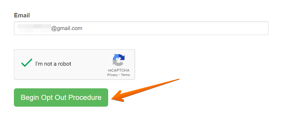 Begin the opt-out procedure